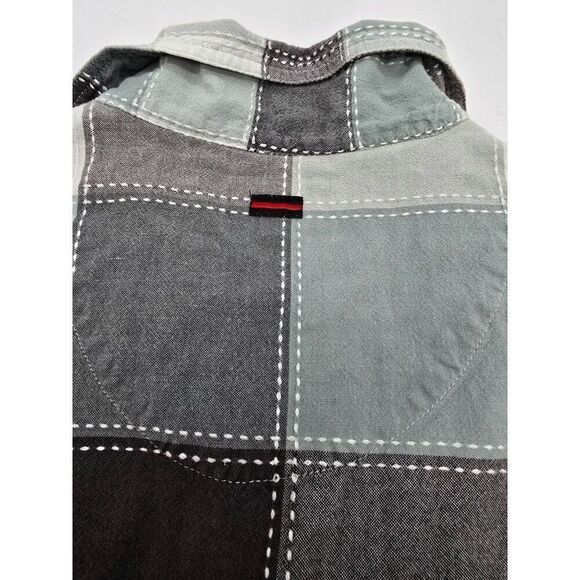 Fubu Mens 1X Long Sleeve Plaid Button-Up Shirt - Picture 8 of 8